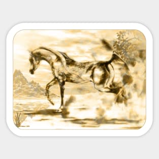 Arabian Horse Muted Fantasy. Sticker